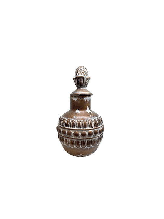 Angiolina Decorative Vase Glass Brown 14x25cm 1pcs