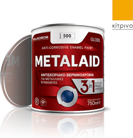 Pellachrom Βερνικόχρωμα Αντισκωριακό 0.75lt Sun Yellow - 511