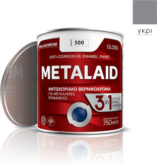 Pellachrom Βερνικόχρωμα Αντισκωριακό 0.75lt 532 Telegrey 2
