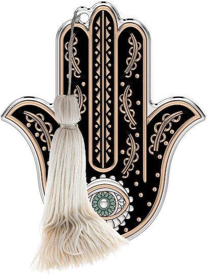 Slevori Design Hand Fatima Tischplatte Glücksbringer Weiß aus Holz 8.3x10cm 1Stück
