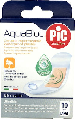 PiC Solution Aqua Bloc Antibacterial 25 x 72 mm Waterproof & Sterilized Plasters 7.2x2.5cm 10pcs