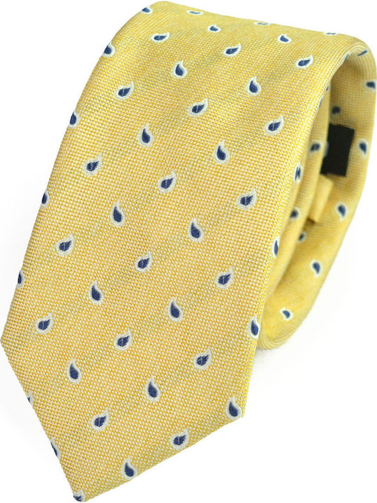 Octopus Men's Tie Silk Printed in Yellow Color