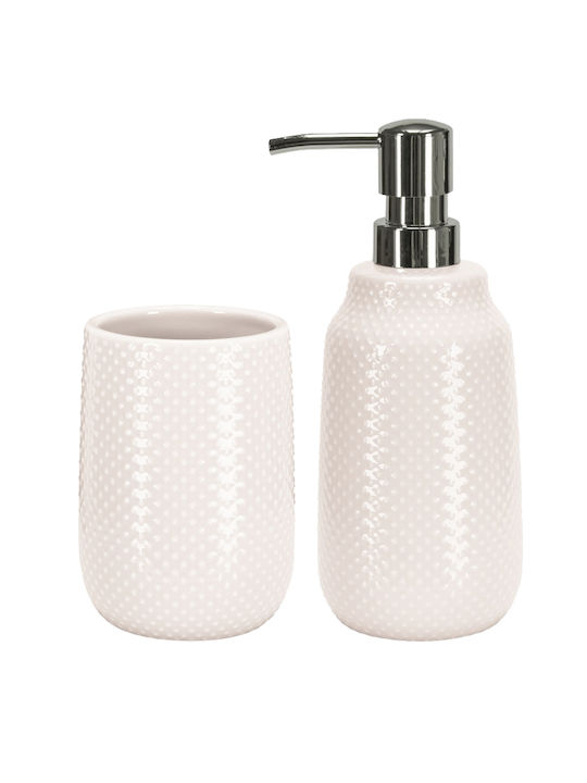 Kleine Wolke Dotty Set Accesorii Baie Ceramic White 2buc