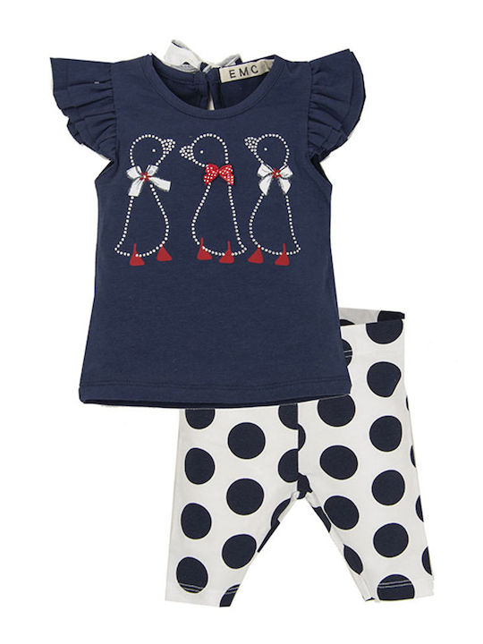 Kinderbekleidungssets mit Sommer-Leggings Blau 2 Stück