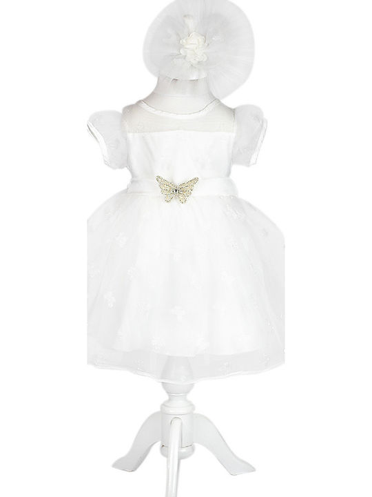 Babydom Kinderkleid Tüll Weiß
