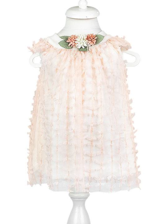 Rochie Fete Fără Mâneci Din Tulle Albă