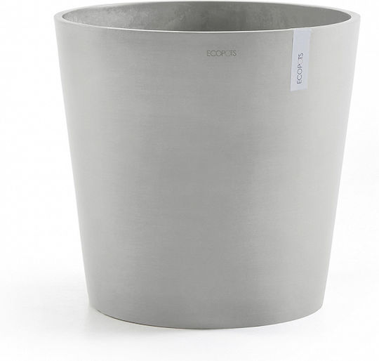 Ecopots Amsterdam Pot Plastic White Grey