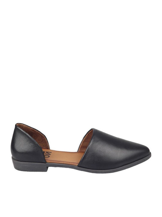 Bueno Shoes Leather Ballerinas Black
