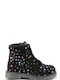 Shone Kids PU Leather Boots with Zipper Black