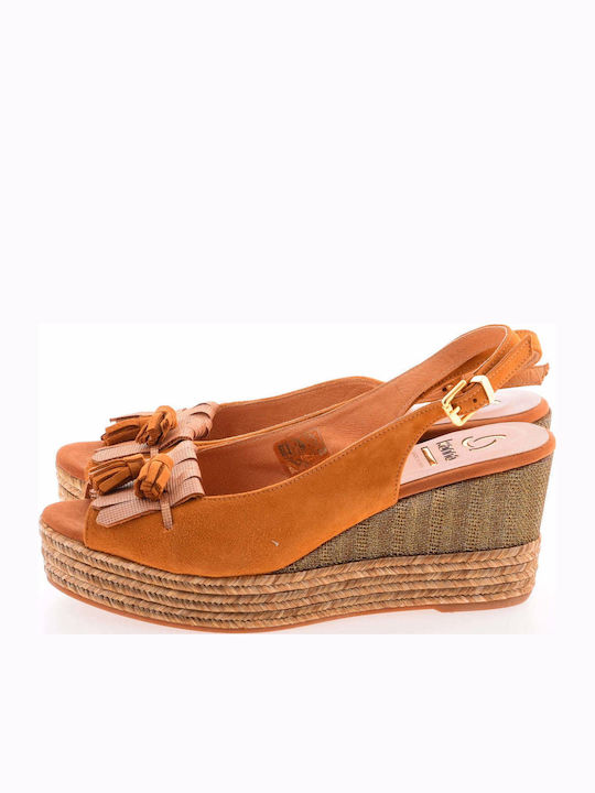 Platforme dama în Tip Espadrile Culoare Tabac maro