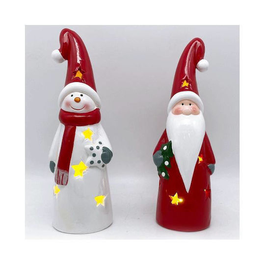 Illuminated Santa Claus 19.2x6x6cm 2pcs