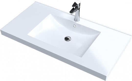 Sanitec Alba Επικαθήμενος Νιπτήρας Πορσελάνης 70x46x13cm Λευκός
