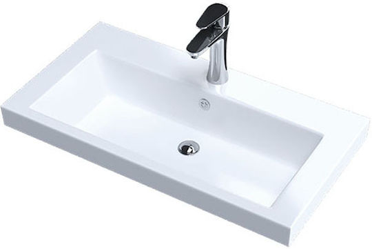 Sanitec Lido Надеждна мивка Порцелан 55x35x10.5см Бял Sanitec Lido Надеждна мивка Порцелан 55x35x10.5см Бял