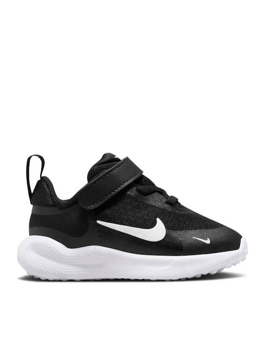 Revolution 7 Kids Sports Shoes Running With Hoop & Loop Closure Black
