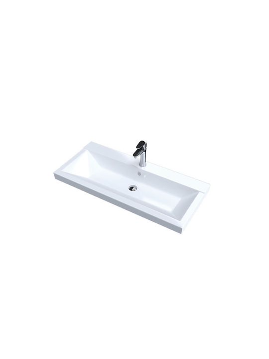 Sanitec Nodo Επικαθήμενος Νιπτήρας Πορσελάνης 80x40x11cm Λευκός