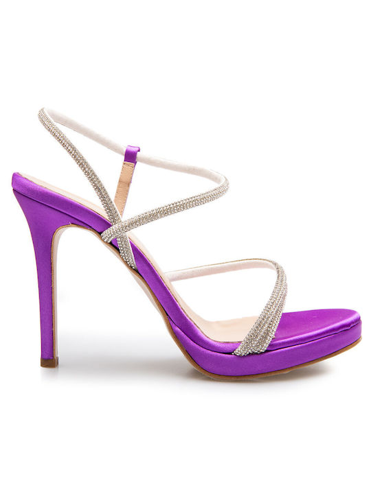 Makis Kotris Fabric Women's Sandals Purple