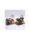 +Efo Christmas Ceramic Battery Lantern 12.6x11.5cm 2pcs