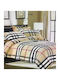 Woman's Fashion Σετ Σεντόνια King Size με Λάστιχο 220x240εκ. Μπεζ (4τμχ)