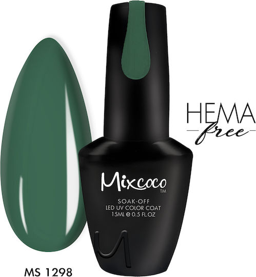 Mixcoco Halb-permanenter Nagellack Dark Olive Green #1298 15ml 1Stück