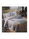 Manterol Casa Trebol Three-Seater Sofa Throw Jacquard 235x270cm Ecru