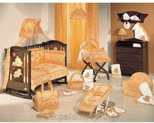 Pierro Baby Crib Bedding Set 3pcs Orange