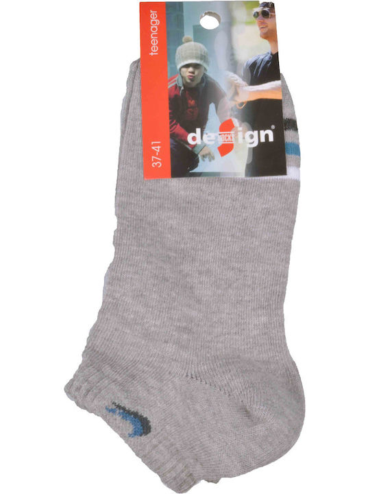 Design Socks Kids' Ankle Socks Gray