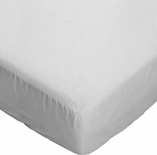 Vesta Home Schutzauflage Halb-Doppel Wasserdicht mit Rock Weiß 130x200cm