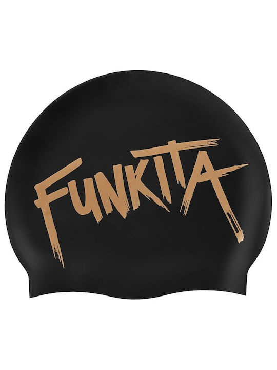 Funkita Σκουφάκι Κολύμβησης Ενηλίκων από Σιλικόνη Μαύρο