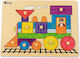 Holz Kinder Steckpuzzle Zug 10pcs Andreu Toys