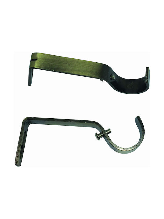 Central Home Baza șinei pentru perdele Perete din Metal Bronz 2buc