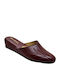 Anatomical Leather Women's Slippers Burgundy