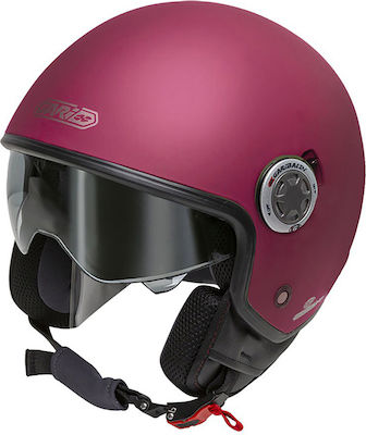 Garibaldi Matt Fuchsia Cască de motocicletă Jet ECE 22.05