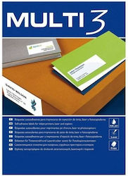 Multi 3 Etichete autoadezive A4 Dreptunghiulare 105x70mm Multi 3 Etichete autoadezive A4 Dreptunghiulare 105x70mm