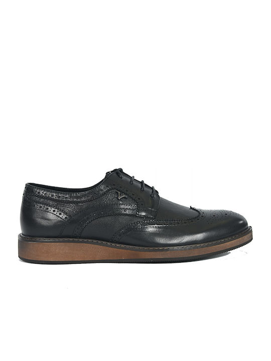 Leder Herren Oxfords Schwarz