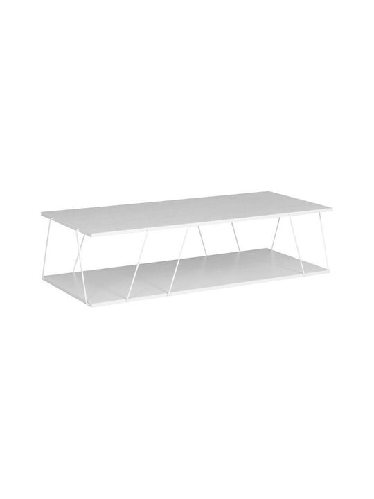 Rectangular Coffee Table Tars Grey-White L120xW50xH30cm