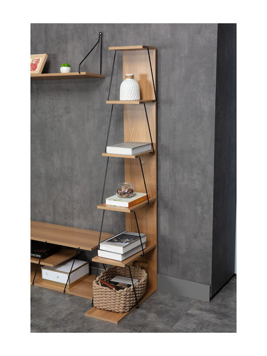 Βιβλιοθήκη Mini Tars Sonoma-μαύρο 50x22x150εκ.