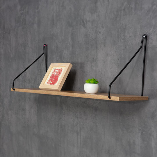 Ράφι Tars Sonoma-μαύρο 72x20x27εκ.