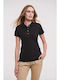 Women's Polo Blouse Short Sleeve Black
