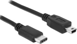 Powertech USB 2.0 Cable USB-C male - mini USB-B Black 1.5m (CAB-UC079)