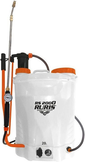 Ruris Pulverizator cu rucsac 12V cu Baterie 8Ah cu Capacitate 20lt 5.5bar