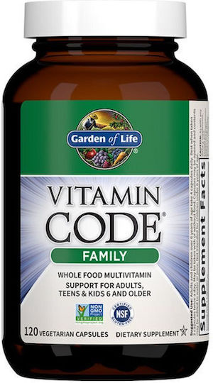 Garden Of Life Vitamin Code Family Мултивитамин за Кожата & Антиоксидантно действие 120 вегетариански капсули