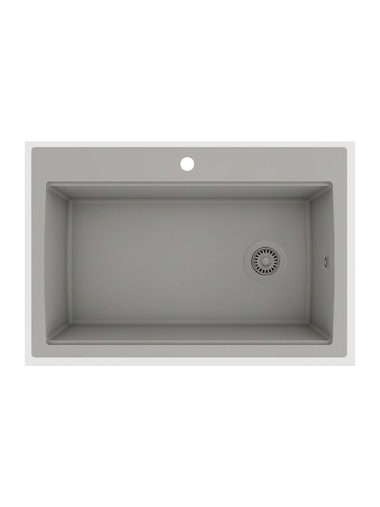 Helika Helika Largus TQL100AQP-220 Drop-In Мивка от Синтетичен Гранит Ш84xД56см Сив