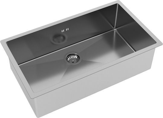 Helika Helika Enna ΕΝΝ100B Unterbau Spüle Inox B79xT45cm Silber