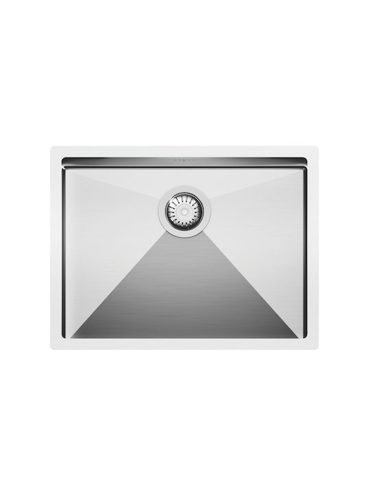Helika Helika Enna Υποκαθήμενος Νεροχύτης Inox Μ59xΠ45cm Ασημί