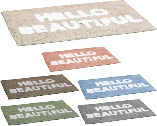 Viosarp Bath Mat Cotton Hello Beautiful 50x70cm (Various Colors)