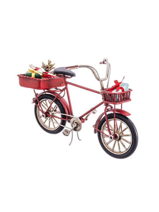 BigBuy Ornament de Crăciun Bike Red 6.5x16buc