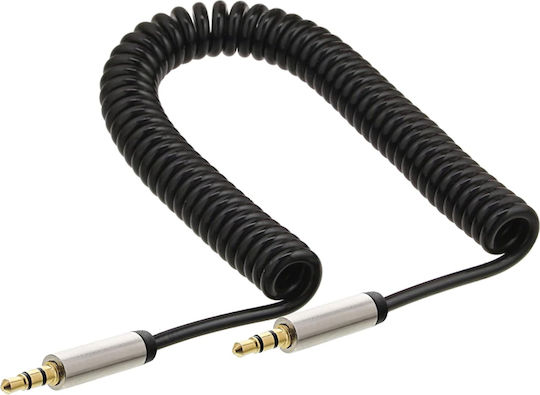 Powertech Καλώδιο Ήχου 3.5mm male - 3.5mm male Μαύρο 1.8m με Επίχρυσους Ακροδέκτες CAB-J058