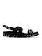 Women's Flat Sandals in Black Color