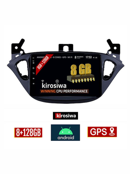 Kirosiwa Sistem Audio Auto pentru Opel Adam 2013+ (Bluetooth/USB/AUX/WiFi/GPS) cu Ecran Tactil 9"