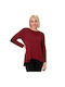 Potre Women's Blouse Long Sleeve Bordeaux